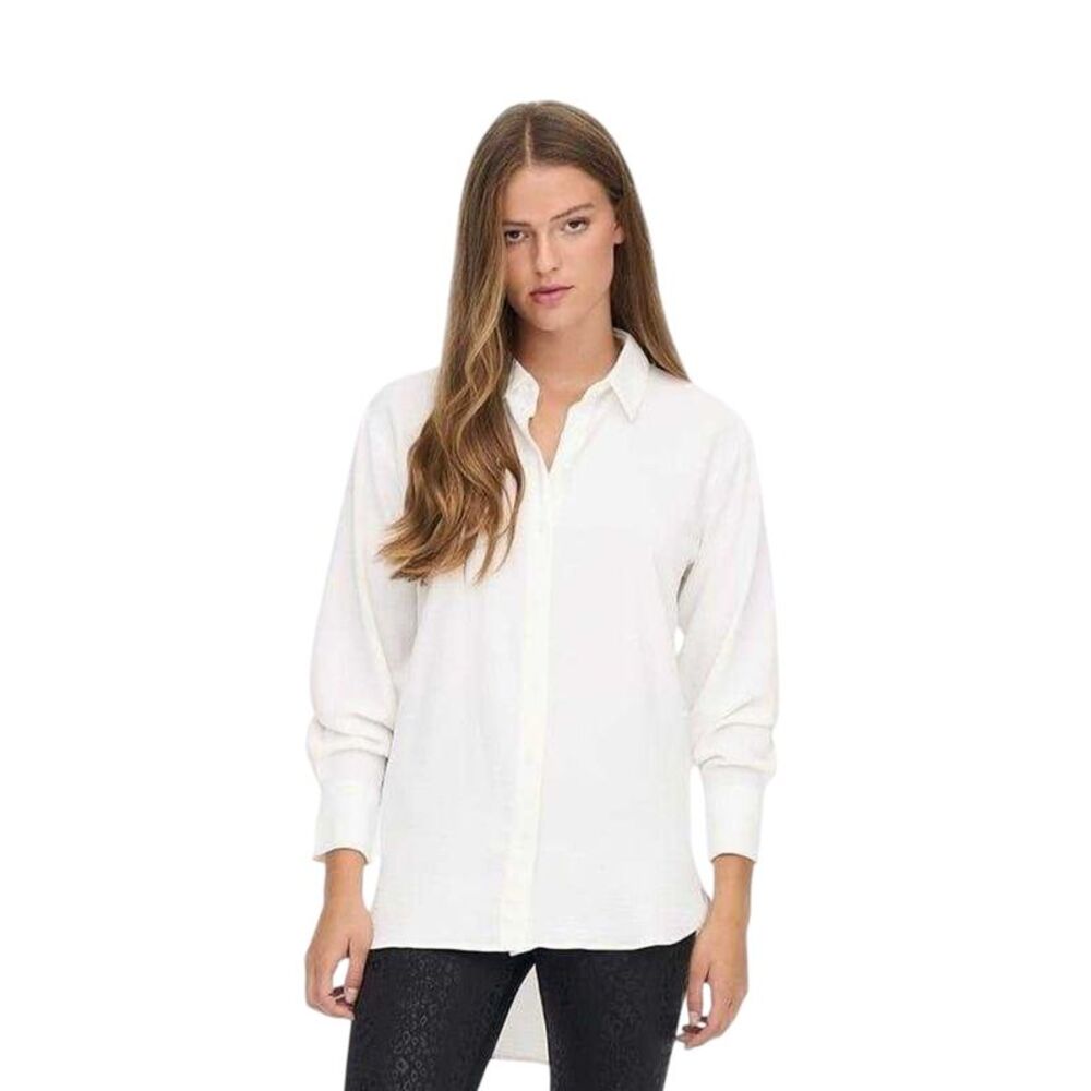 Only Womens/Ladies Collared 3/4 Sleeve Shirt / Cloud Dancer